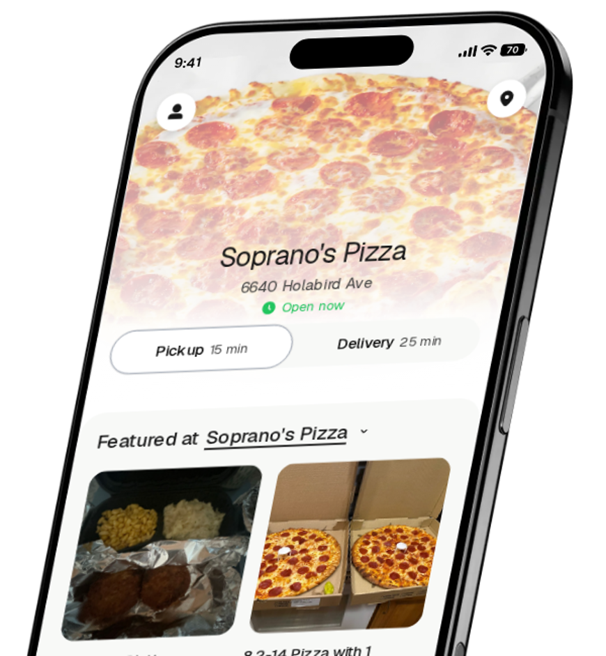 Soprano's Pizza app preview